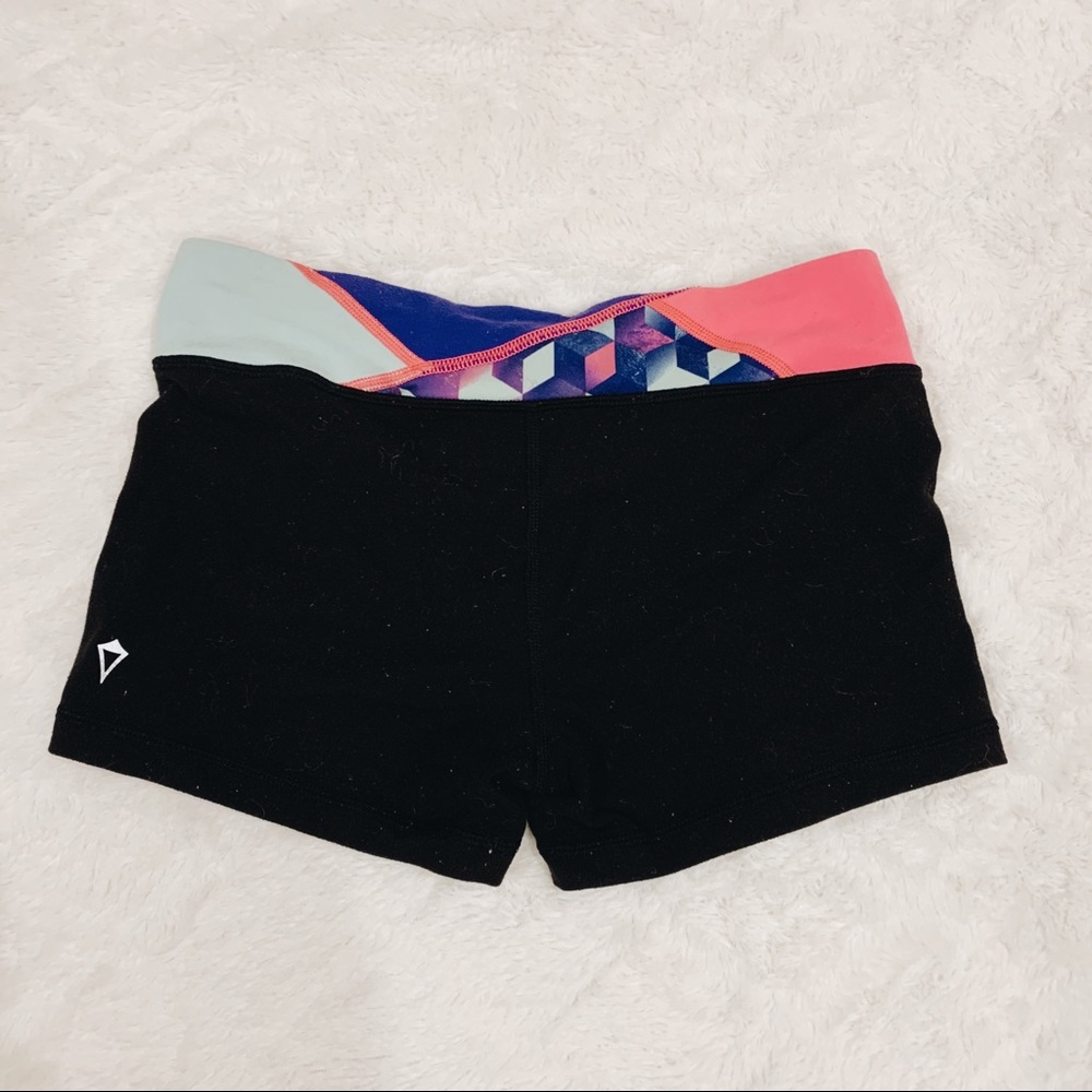 IVIVVA/LULULEMON Black Reversible Spandex Shorts